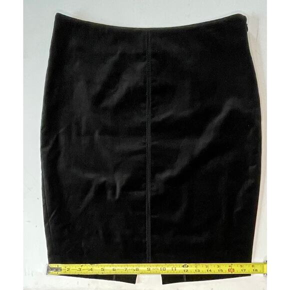 The Limited Black Velvet Pencil Mini Skirt Women’s 4 Lined Classic Chic Workwear - Picture 5 of 10